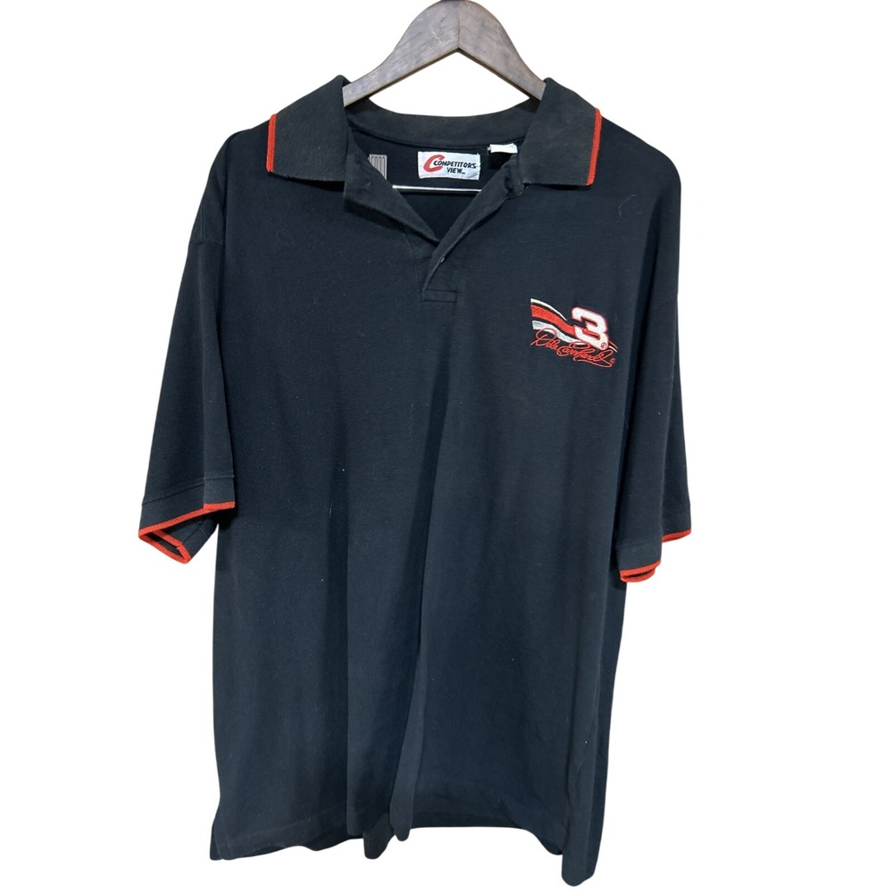 Vintage Dale Earnhardt #3 Black Competitors View Polo‎ Size Large